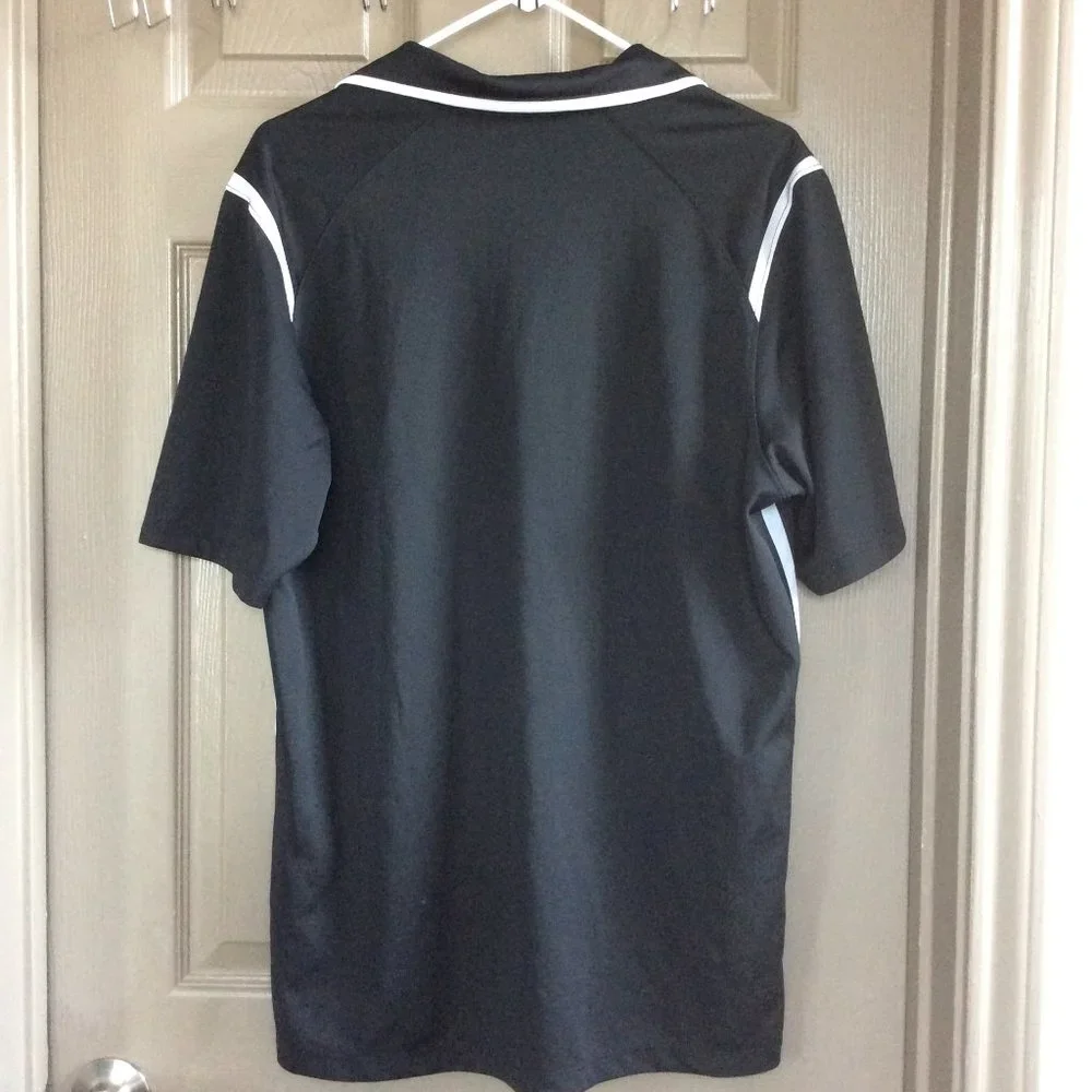 Nike Men's Dri-Fit Short Sleeve Collar Black Golf Polo T-Shirt